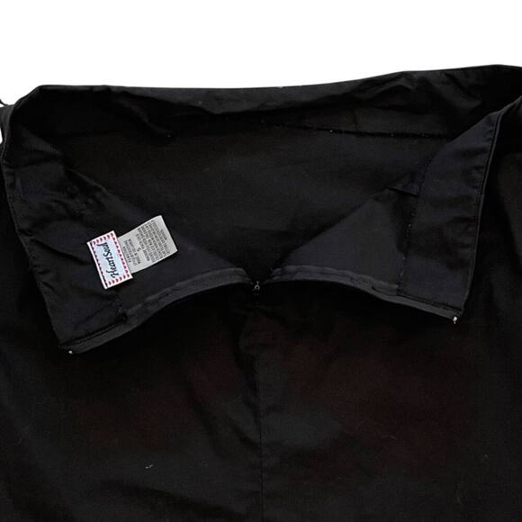 Heart Soul Black Cotton A-Line Skirt Pink Floral Applique Embroidered, Size 5 - Picture 5 of 12